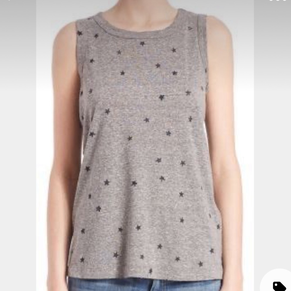 Current Elliott Star Print Muscle Tee